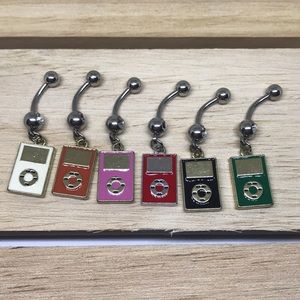 iPod dangle belly button ring 14 gauge